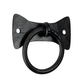 SpiraBrass Flamingo Ring Drop Door Pull - Matt Black