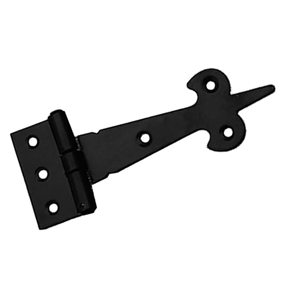 SpiraBrass Fleur de Lys 4 inch Hinge - Black