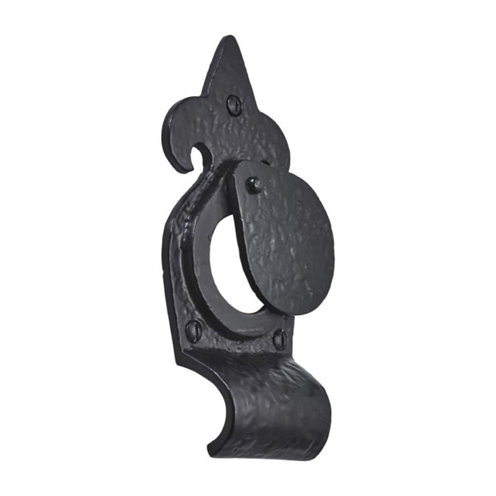 SpiraBrass Fleur de Lys Cylinder Door Pull - Black