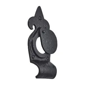 SpiraBrass Fleur de Lys Cylinder Door Pull - Black