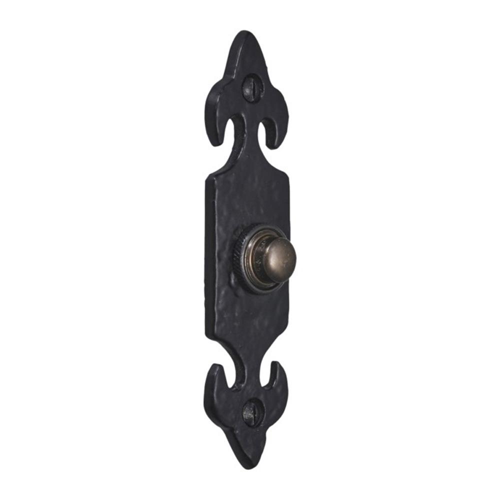 SpiraBrass Fleur de Lys Door Bell - Black