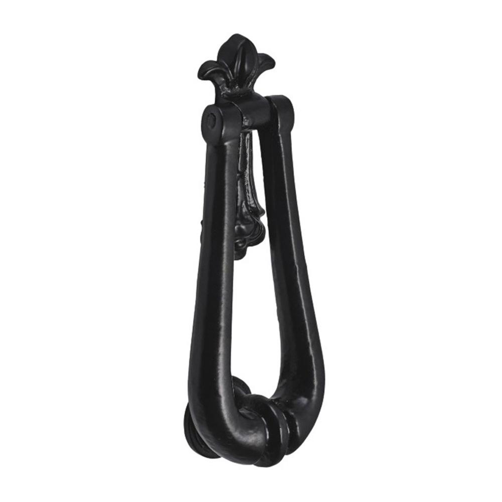 SpiraBrass Fleur de Lys Door Knocker - Black