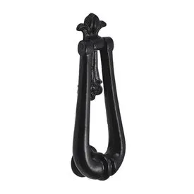 SpiraBrass Fleur de Lys Door Knocker - Black