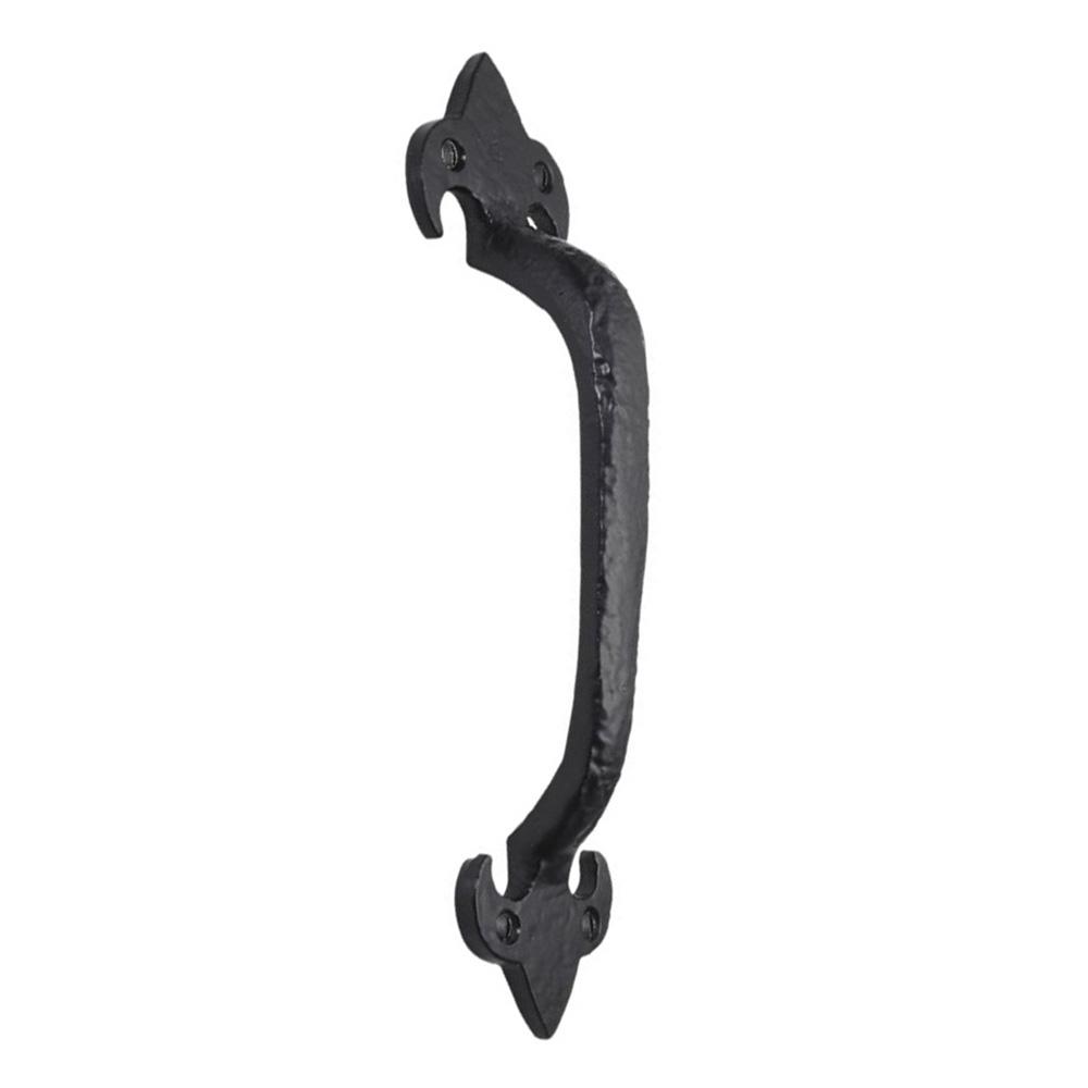 SpiraBrass Fleur de Lys Pull Door Handle - Black