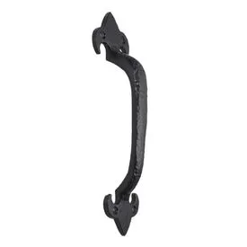 SpiraBrass Fleur de Lys Pull Door Handle - Black