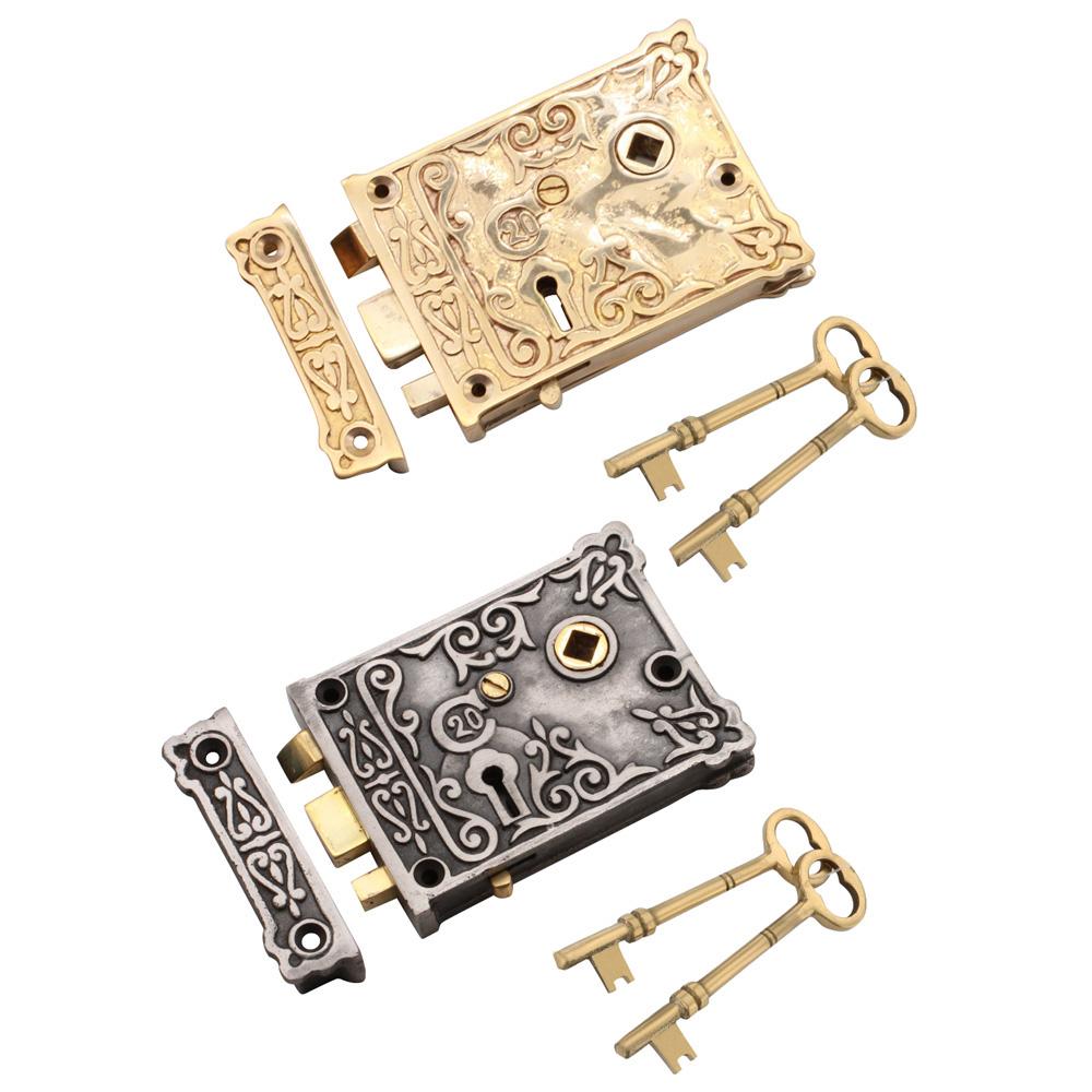 SpiraBrass Floral Rim Lock