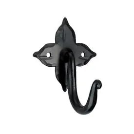 SpiraBrass Floret Coat Hook - Matt Black