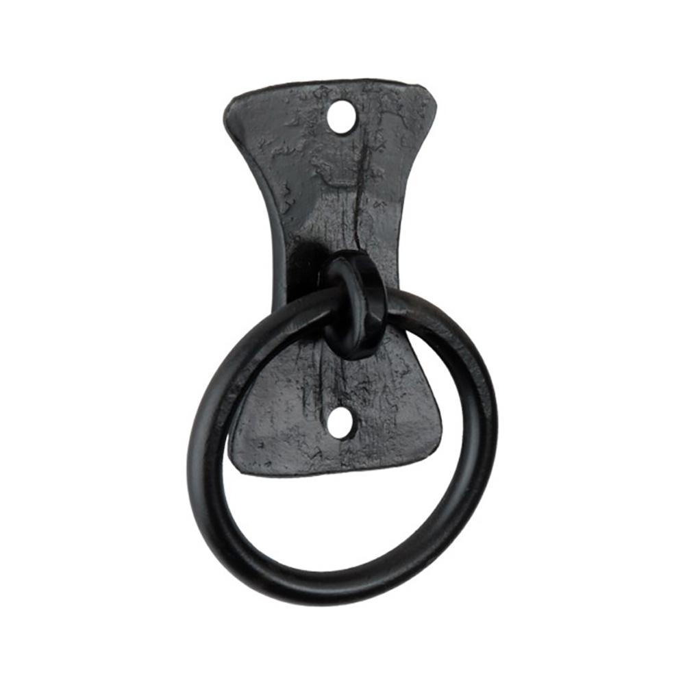 SpiraBrass Flutur Ring Drop Door Pull - Matt Black