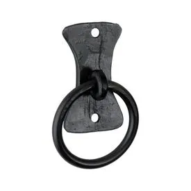 SpiraBrass Flutur Ring Drop Door Pull - Matt Black