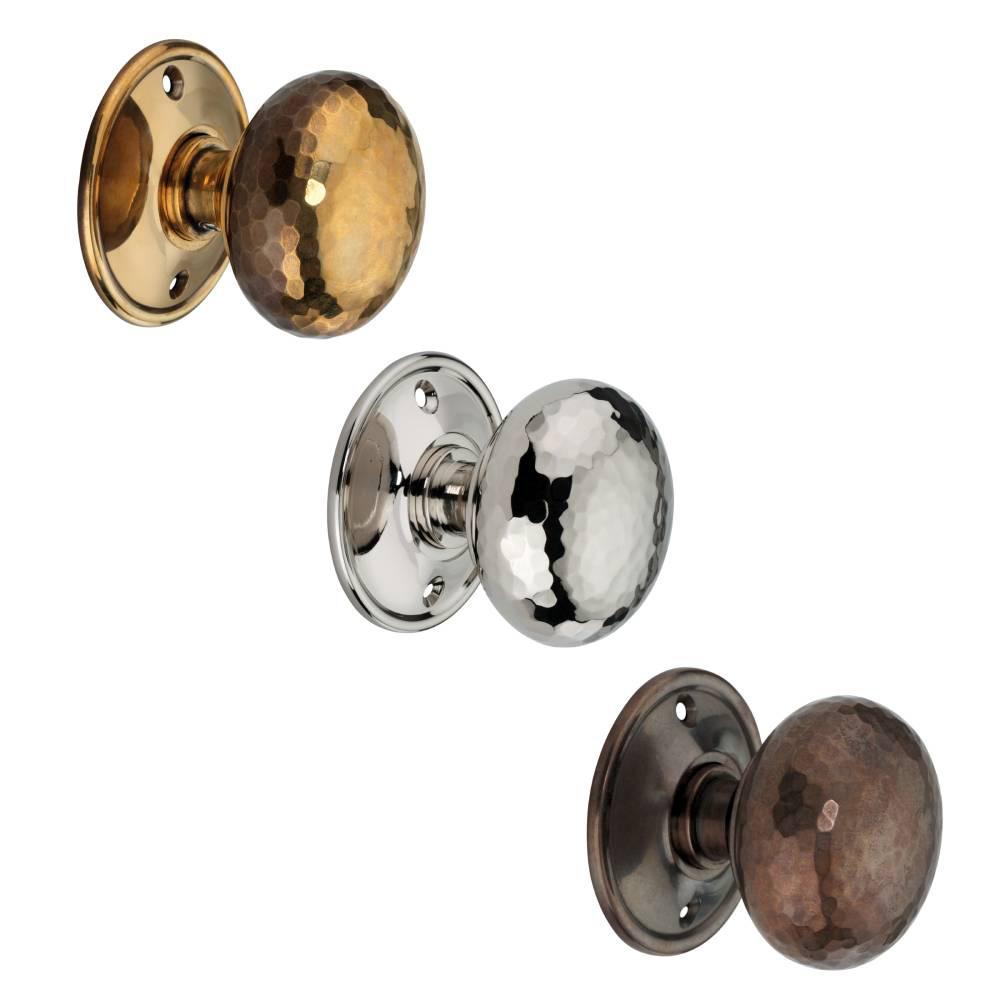 SpiraBrass Hammered Cottage Mortice Door Knob