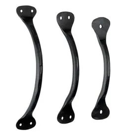 SpiraBrass Hammered Pull Door Handle - Matt Black