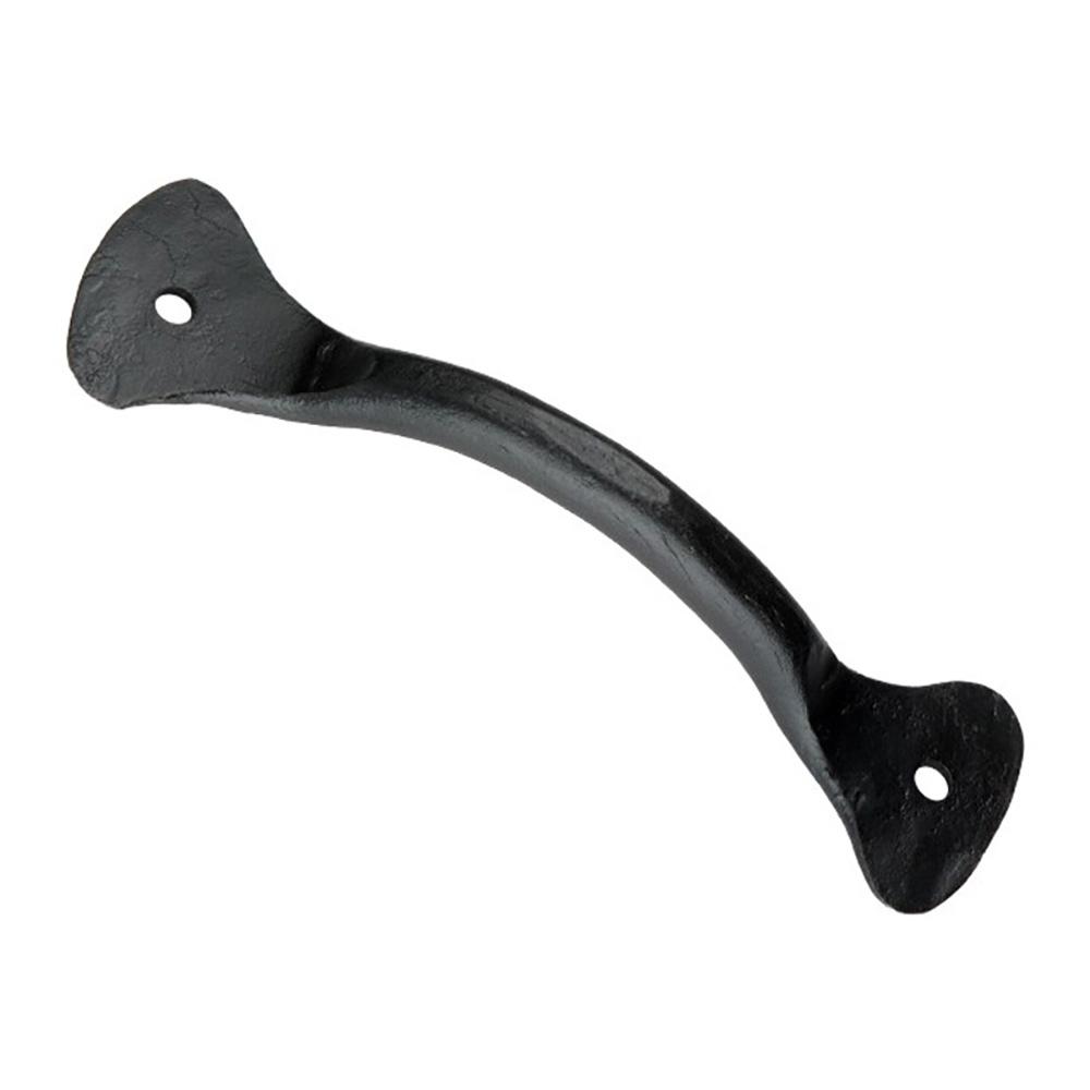 SpiraBrass Hammered Pull Small Door Handle - Matt Black | Door Superstore®