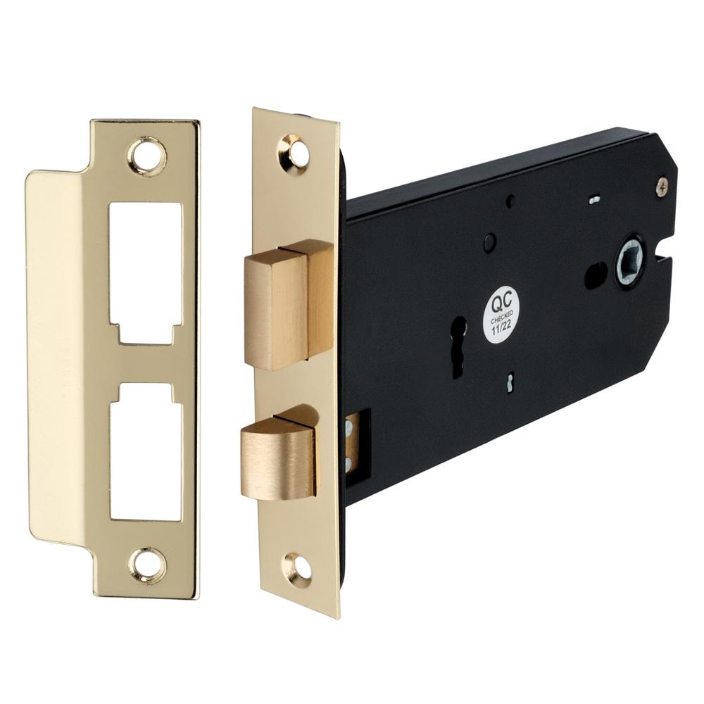 SpiraBrass Horizontal 3 Lever 6 inch Sash Lock - Electro Brass | Door ...
