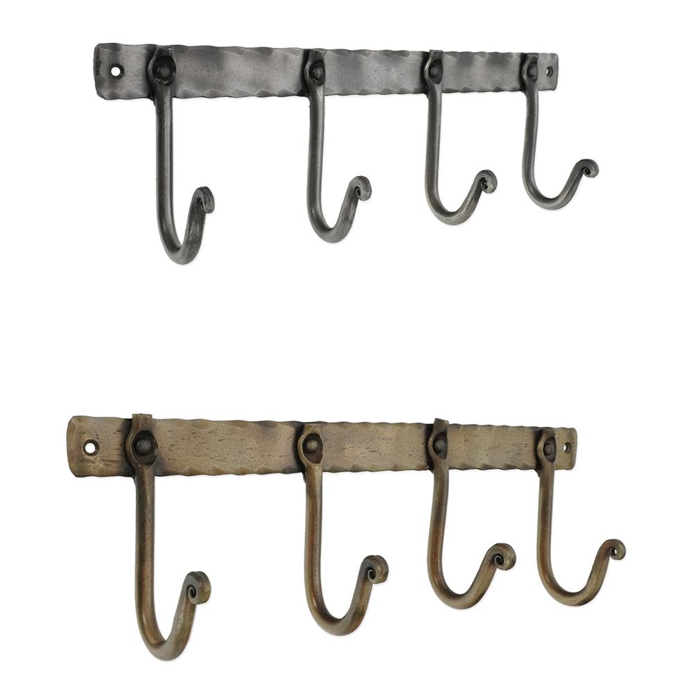 SpiraBrass Iron Plain 4 Leg Coat Hook