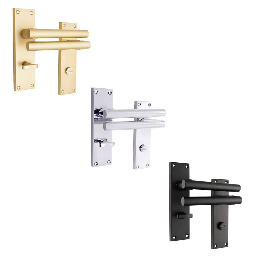 SpiraBrass Jura Bathroom Lever on Backplate Door Handle