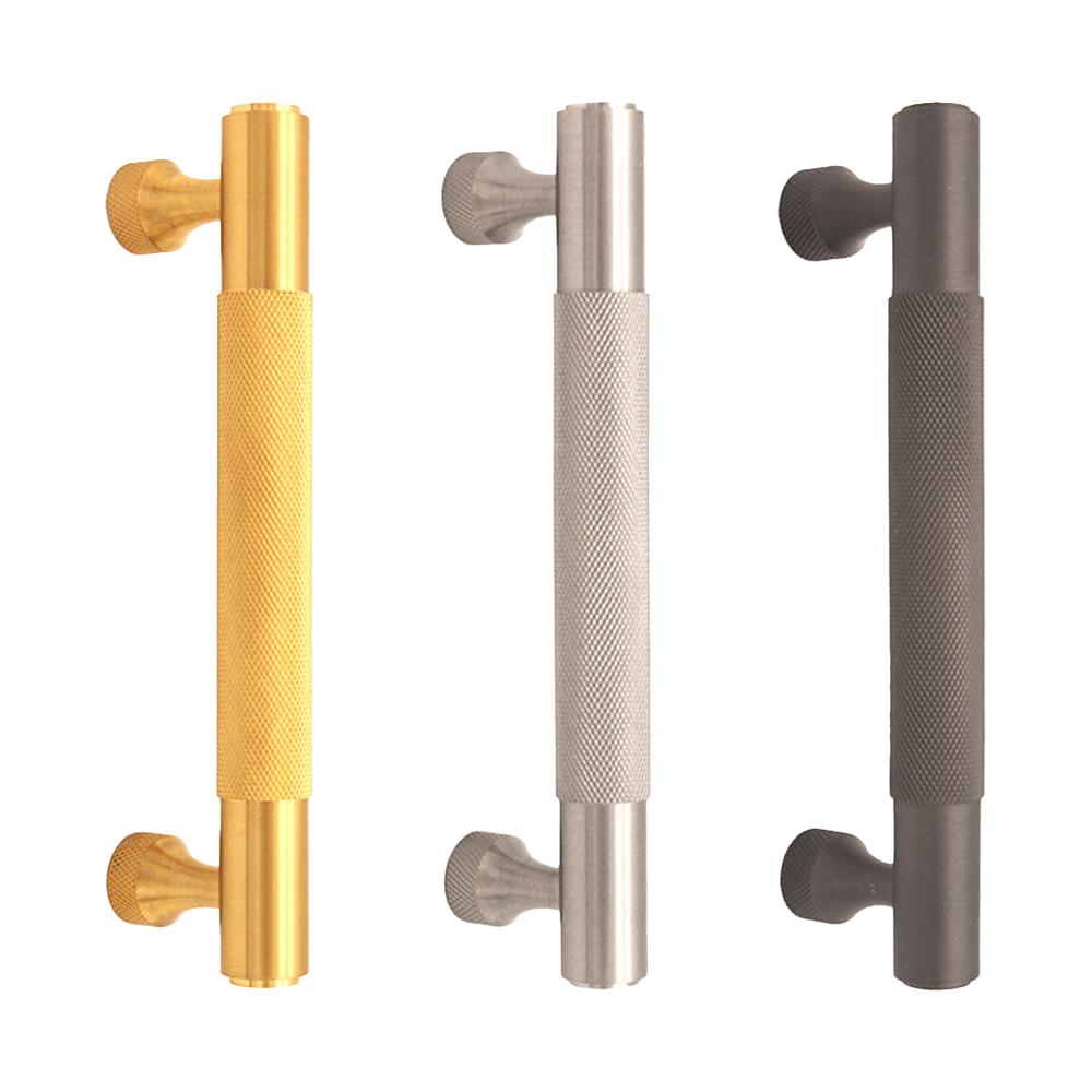 SpiraBrass Knurled Bar Cabinet Handle