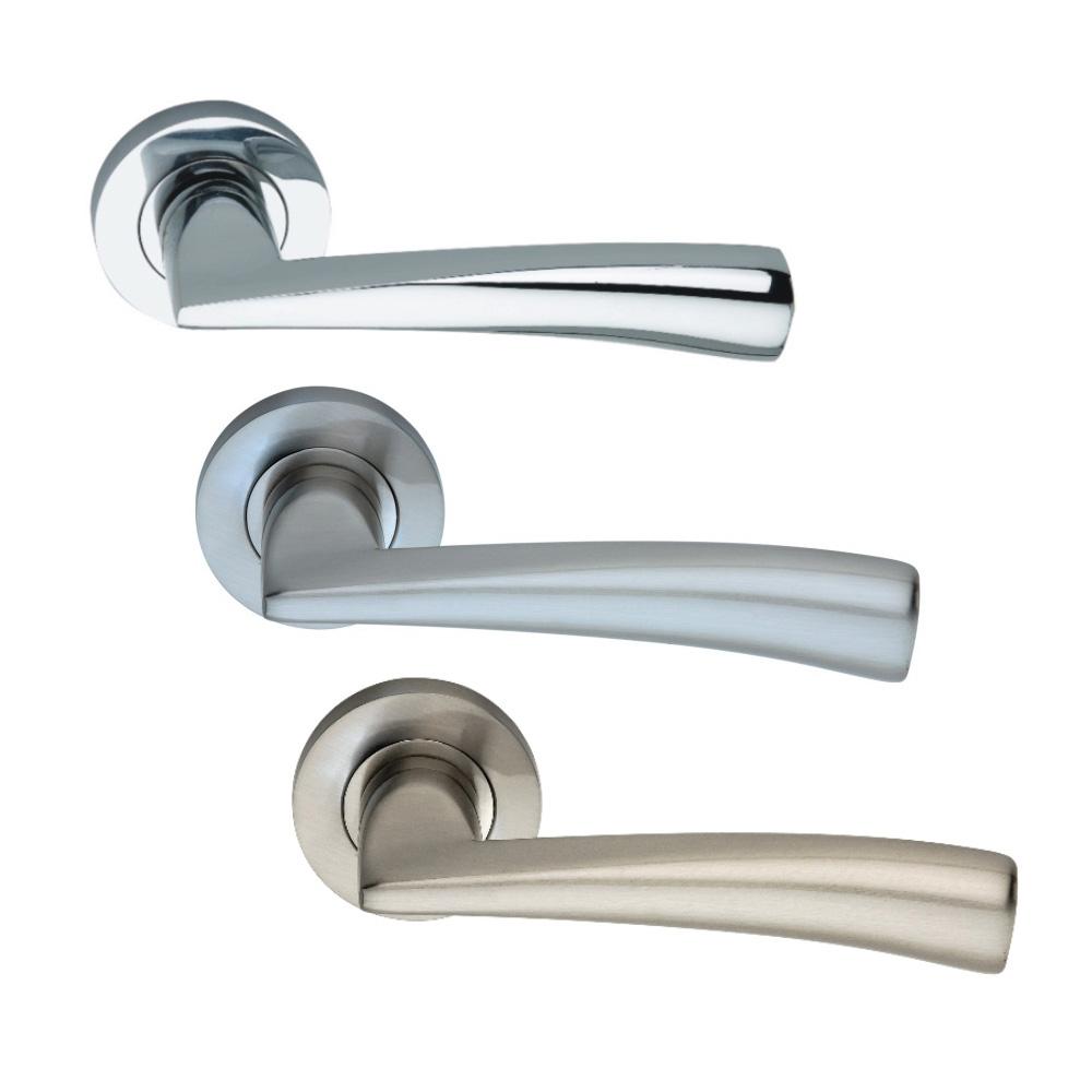 SpiraBrass Lego Lever on Round Rose Door Handle