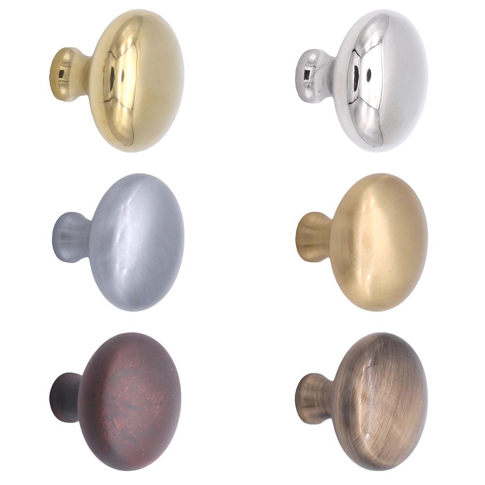 SpiraBrass Mushroom Cupboard Door Knob