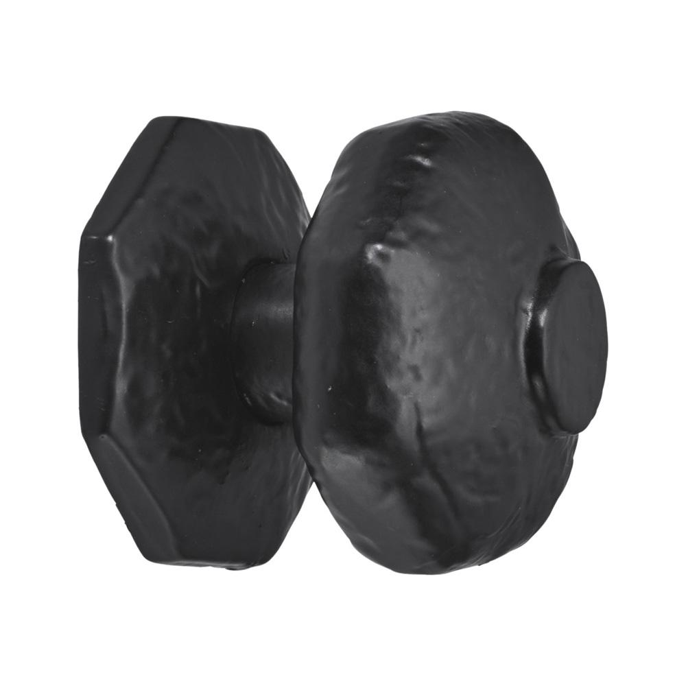 SpiraBrass Octagonal Centre Door Knob - Black