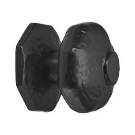 SpiraBrass Octagonal Centre Door Knob - Black