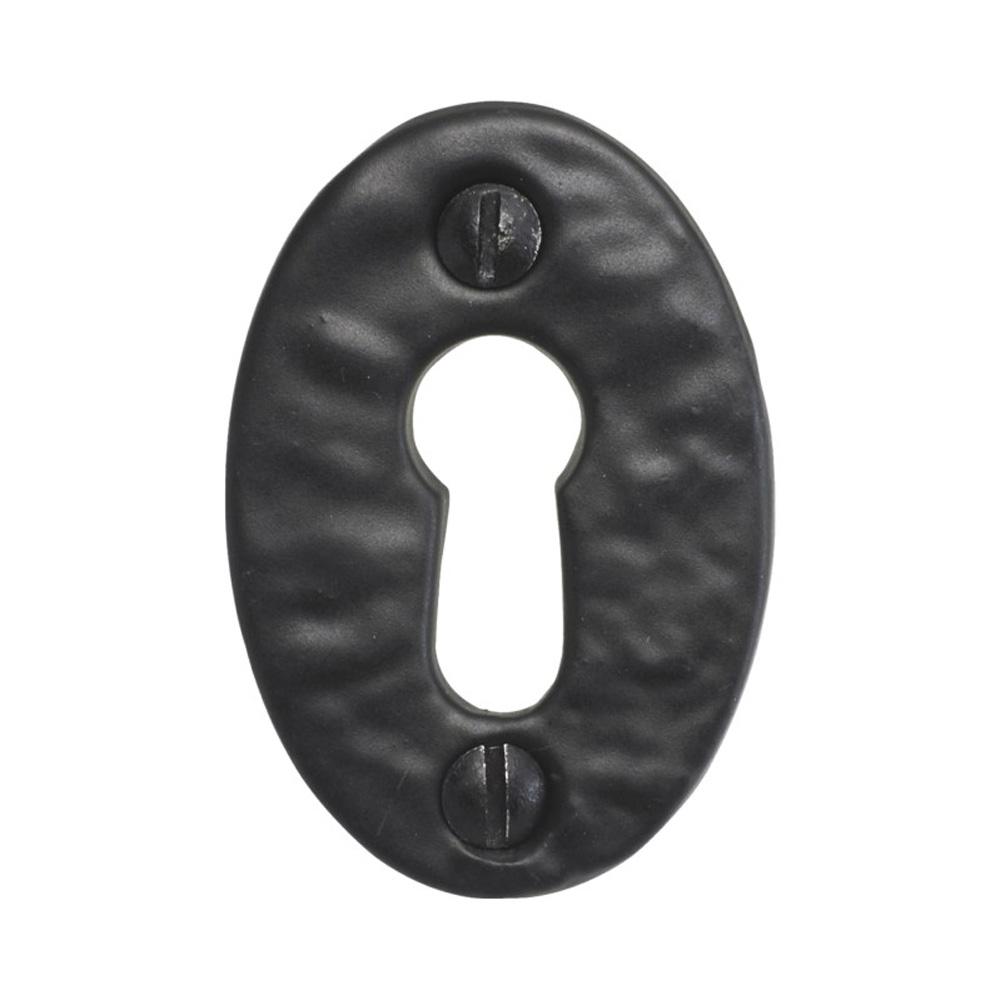 SpiraBrass Oval Open Escutcheon - Black