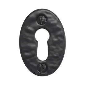 SpiraBrass Oval Open Escutcheon - Black
