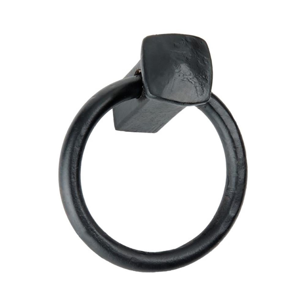 SpiraBrass Quadrate Ring Drop Door Pull - Matt Black
