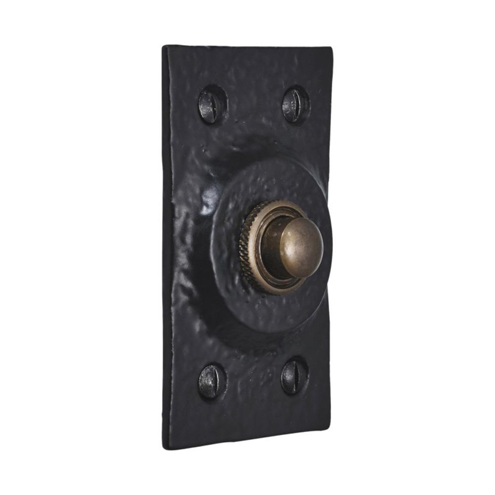 SpiraBrass Rectangular Door Bell - Black