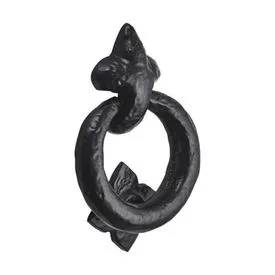 SpiraBrass Ring Door Knocker - Black