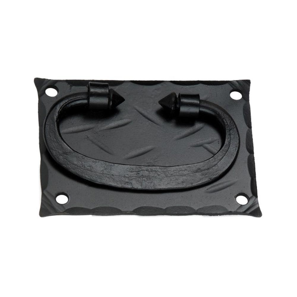 SpiraBrass Spike Ring Drop Door Pull - Matt Black