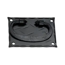 SpiraBrass Spike Ring Drop Door Pull - Matt Black