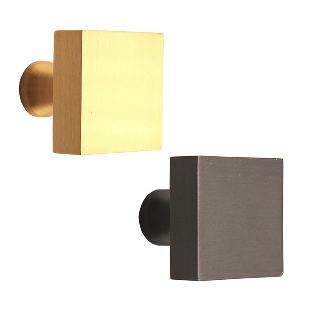 SpiraBrass Square Cupboard Door Knob