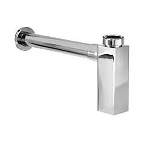 Tap Ring Color Code Low Square Chrome Tap with Unslotted Waste, Bottle Trap & Mounting Ring ...