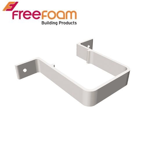 Square Downpipe Plastic Pipe Clip - Caramel