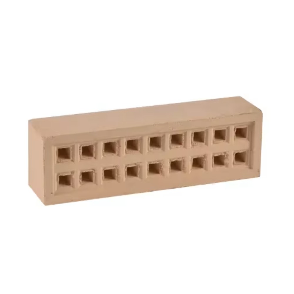 Square Hole Clay Air Brick Buff - 215mm x 65mm