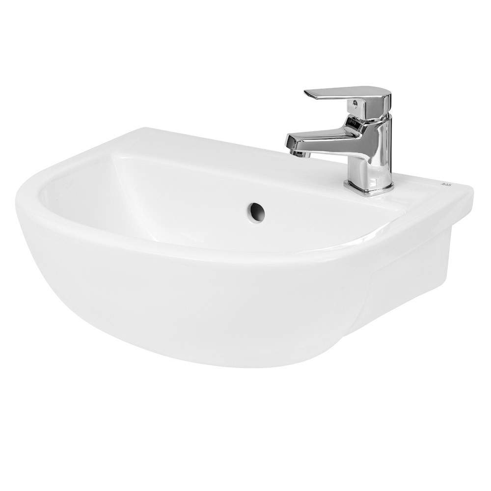 Hudson Reed White Oculus 400Mm Semi Recessed Basin Porcelain