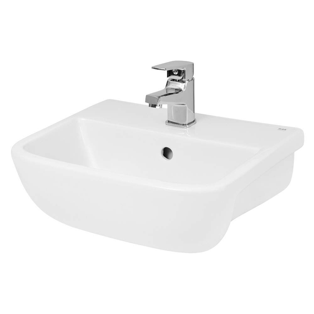 Hudson Reed White Aria 420Mm Semi Recessed Basin Porcelain