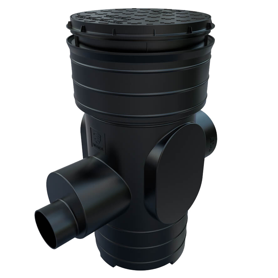 Silt Guard 500mm Silt Trap for 160mm Pipework with Filter Basket and Access Cover