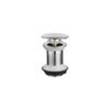 Stainless Chrome 100mm Unslotted Pop Up Basin Waste and Plug Set