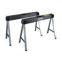 Stanley Folding Metal Leg Sawhorses - Twin Pack