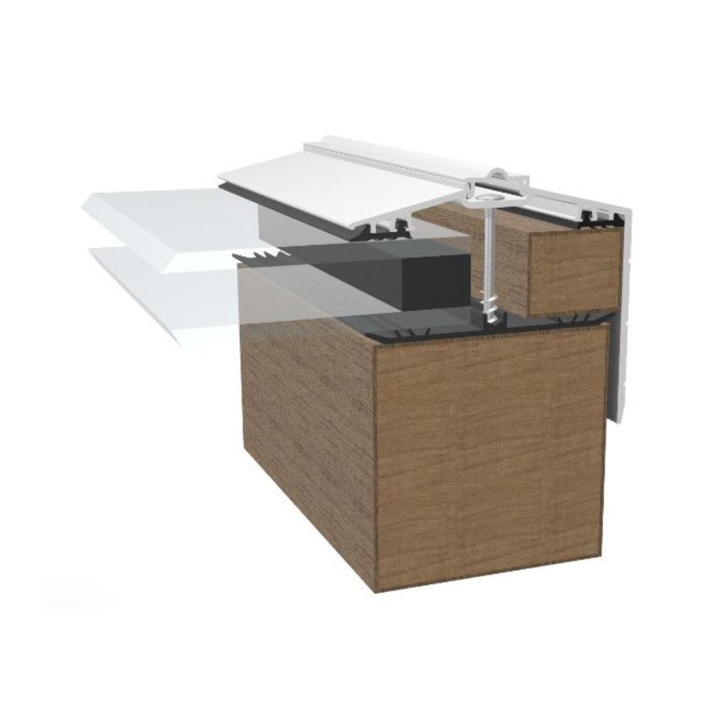 Storm Poly X Capex 70 Gable End Finishing Profile Glazing Bar with Rag Rafter Gasket- 6m