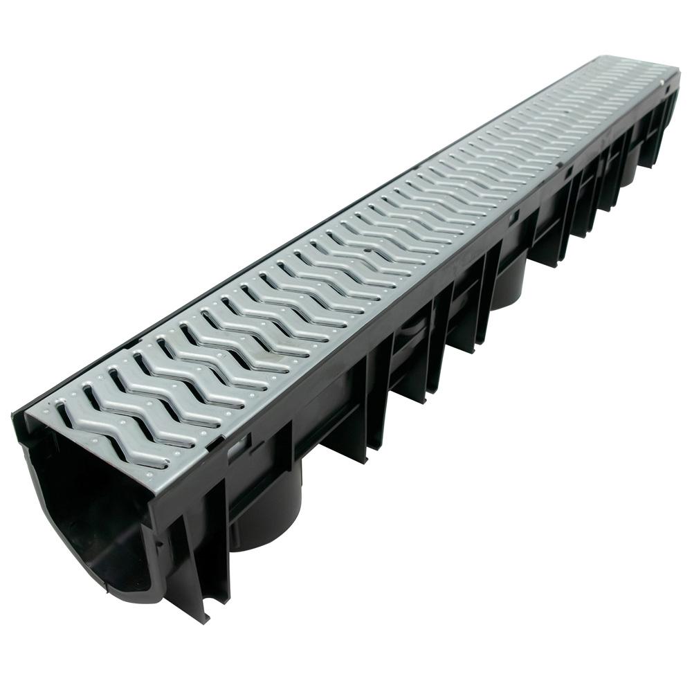 StormDrain Plus A15 Galvanised Channel Drain - 1m Length