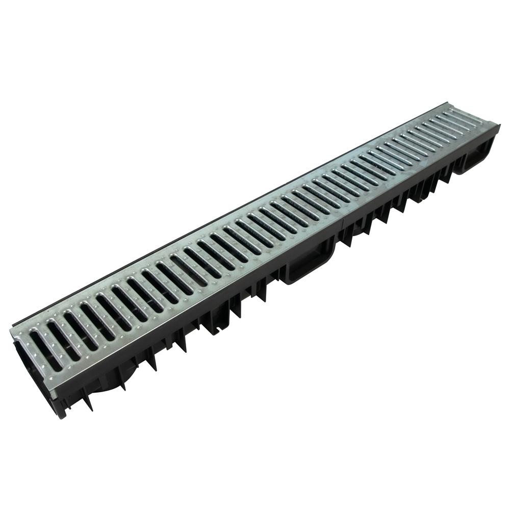 StormDrain Plus B125 Galvanised Channel Drain - 1m Length