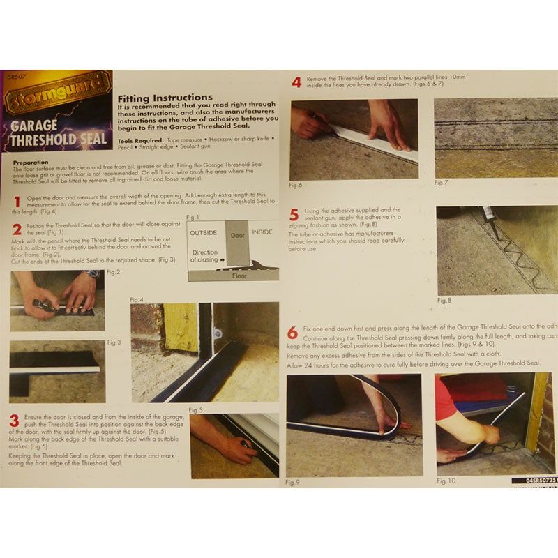 Stormguard Garage Door Black Threshold Floor Seal 2515mm Insulation Superstore®