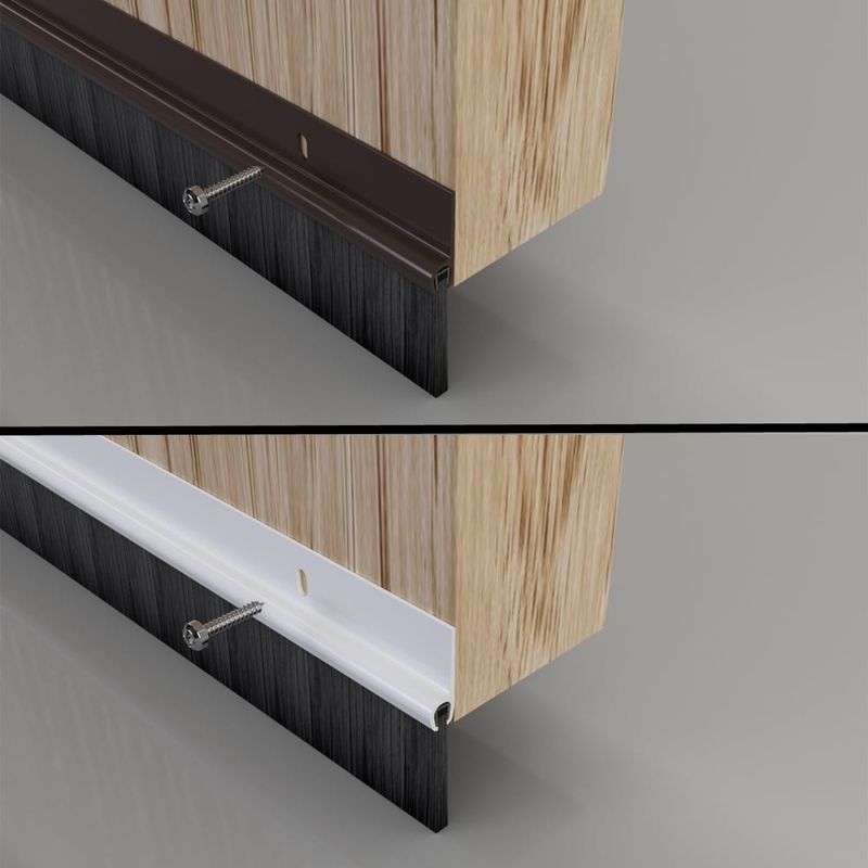 Stormguard PVC Brush Bottom Door Seal 914mm (WHITE) Insulation