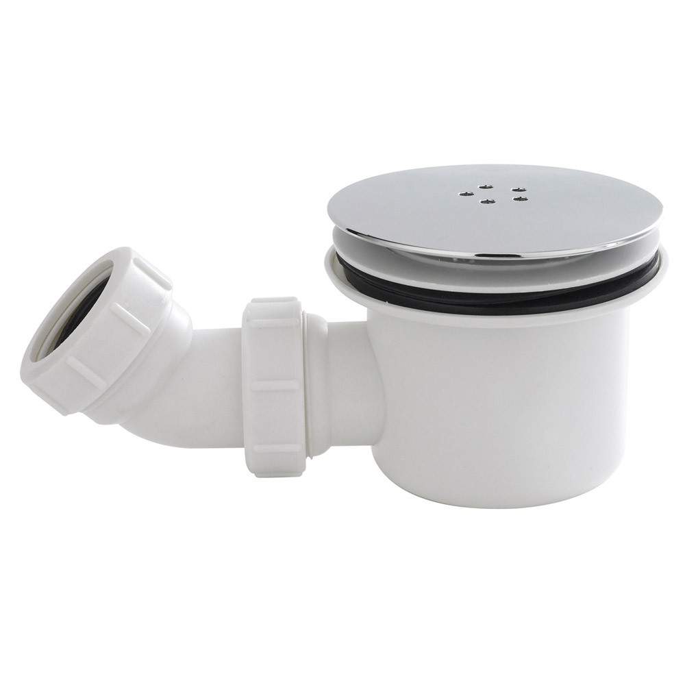 Hudson Reed White Chrome On Mega Flow Shower Waste & Knuckle Polypropylene