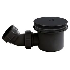 Hudson Reed Black On Black Mega Flow Shower Waste & Knuckle