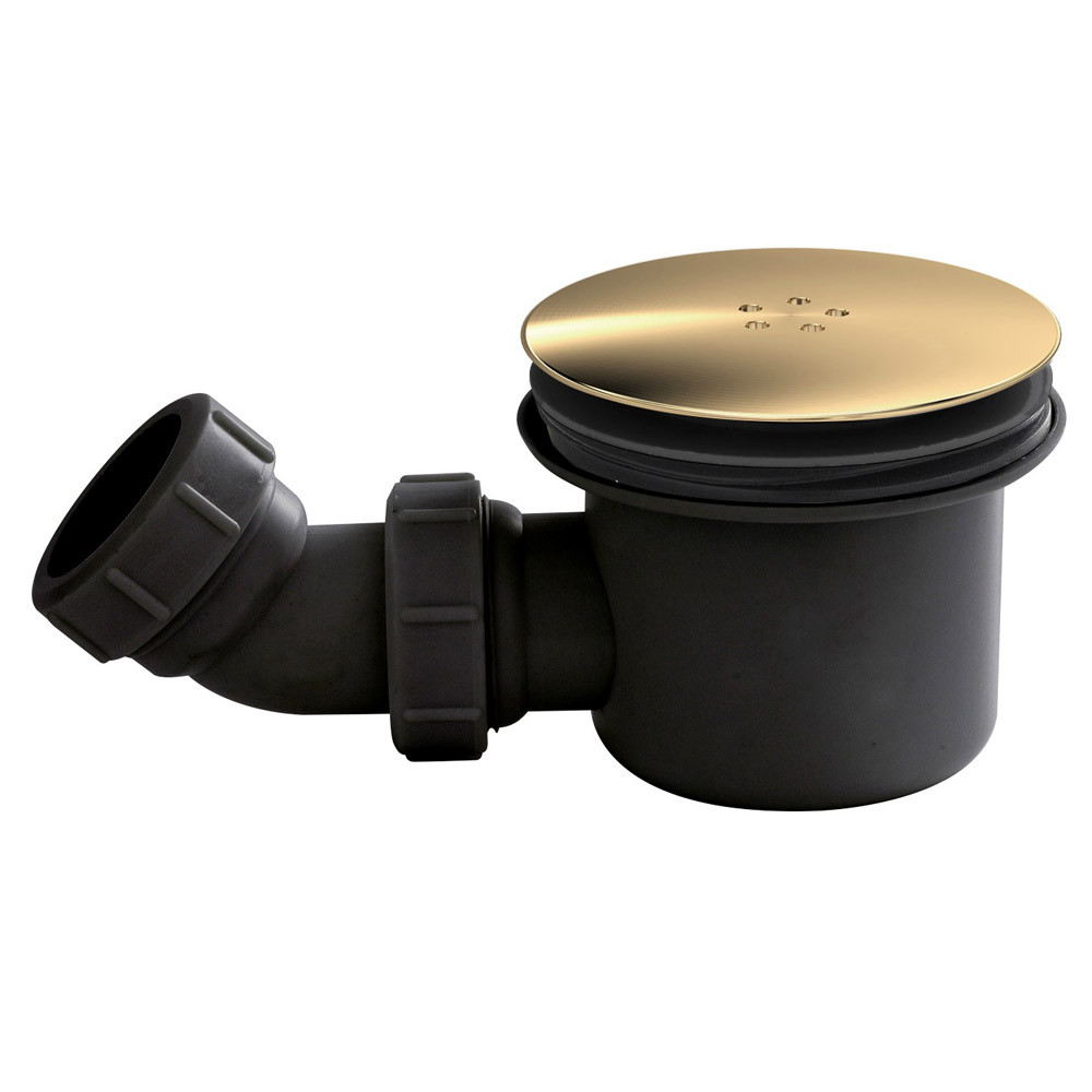 Hudson Reed Brass On Black Mega Flow Shower Waste & Knuckle