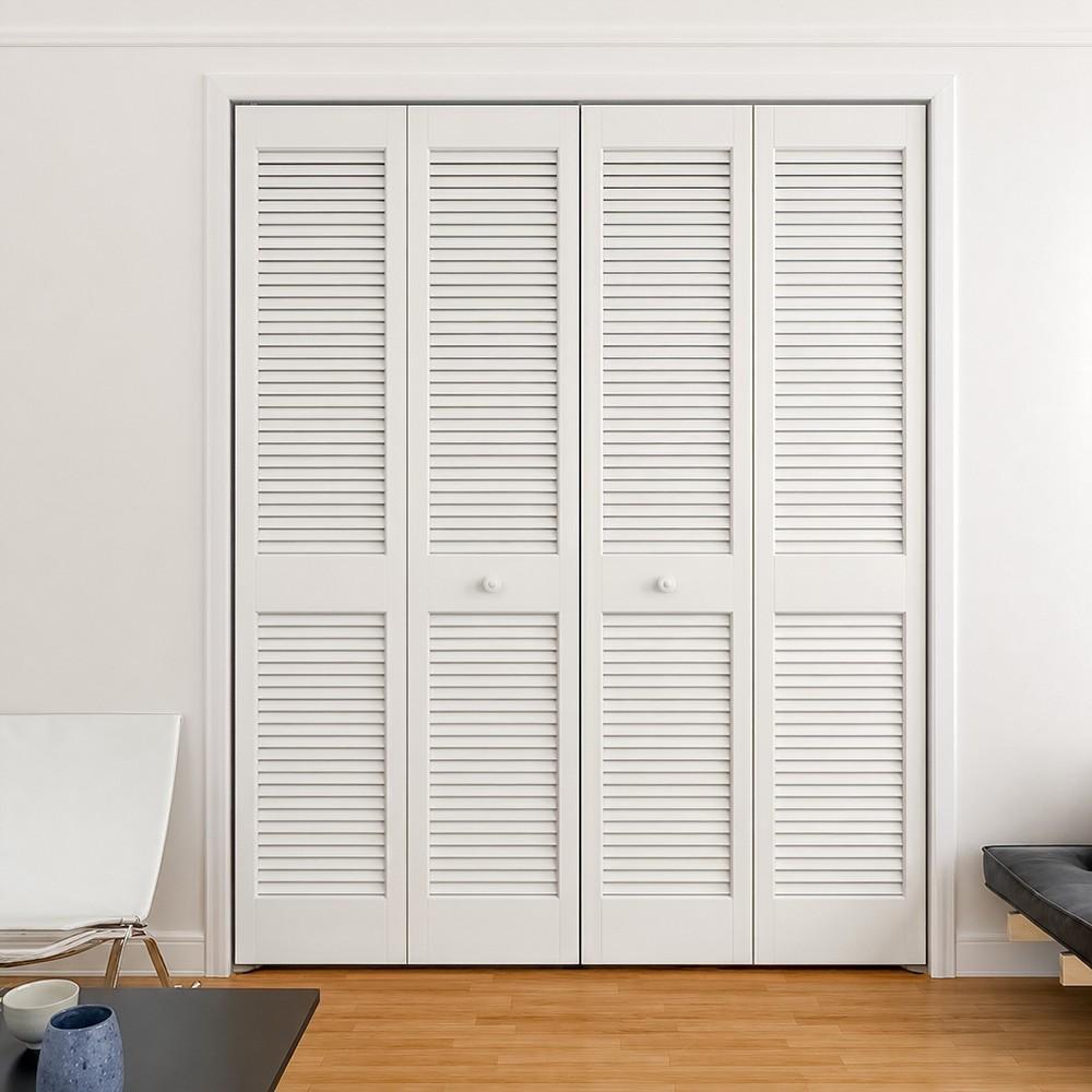 white primed louvre door primary