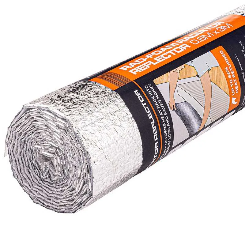 Roofing Radiator SuperFOIL Rad-Foam Radiator Reflector Insulation - 0.6m x 3m Roll ...